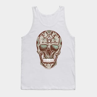 Rust Sage Los Muertos Skull Tank Top